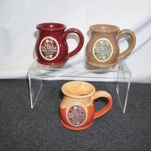 3 Deneen Pottery  HELL'S BACKBONE GRILL & FARM Boulder Utah Coffee Mugs NEW!